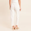 Pantalon jogpant taille haute blanc femme