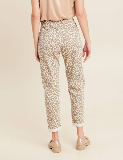 Pantalon paperbag 7/8ème blanc femme