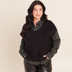 Pull sans manches noir femme