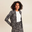 Veste droite r&eacute;versible noir femme