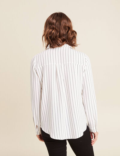 Chemise manches longues gris foncé femme