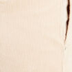 Pantalon large 7/8&egrave;me en velours sable femme