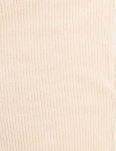 Pantalon large 7/8&egrave;me en velours sable femme