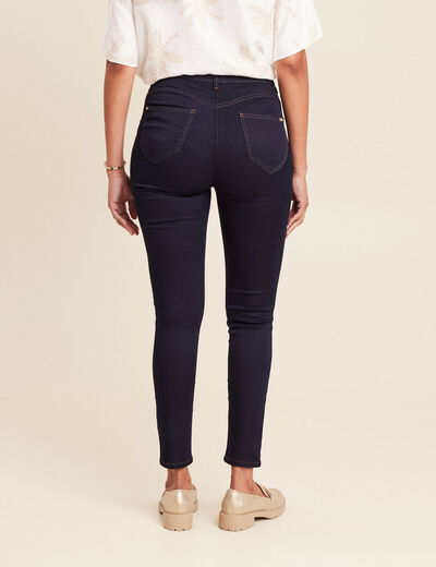 Jeans léger taille haute 7/8ème denim brut femme