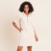 Robe courte en coton ivoire femme