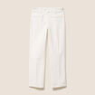 Jean coupe droite 7/8&egrave;me ecru femme