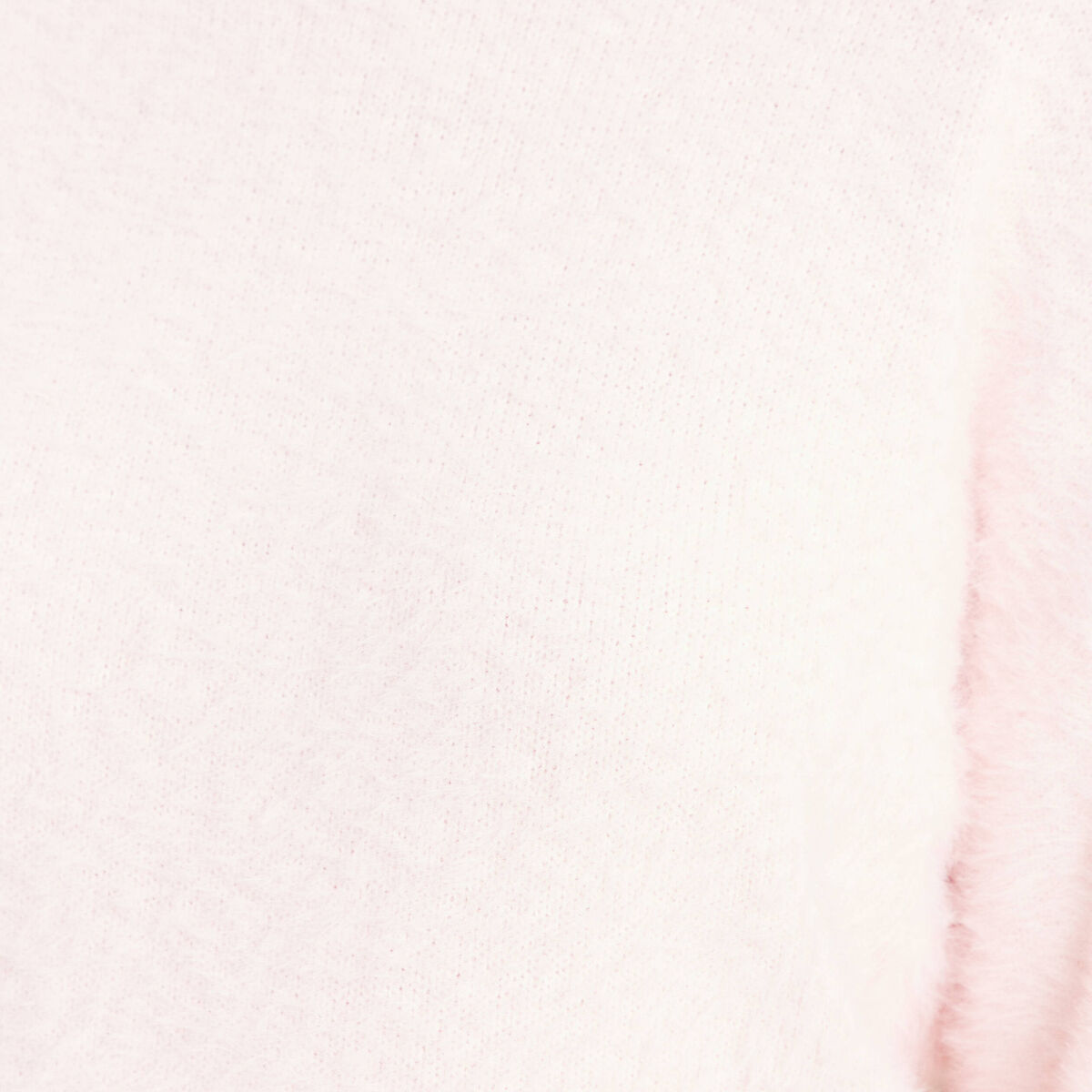 Pull col montant doux rose clair femme