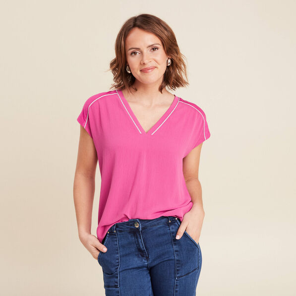 t shirt manches courtes violet femme T-shirt manches courtes violet femme