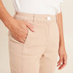 Pantalon boyfriend taille haute sable femme