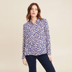 Chemise manches longues bleu femme