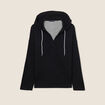 Sweat à capuche noir femme