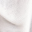 Gilet droit mi-long à pans manches 3/4 ecru femme