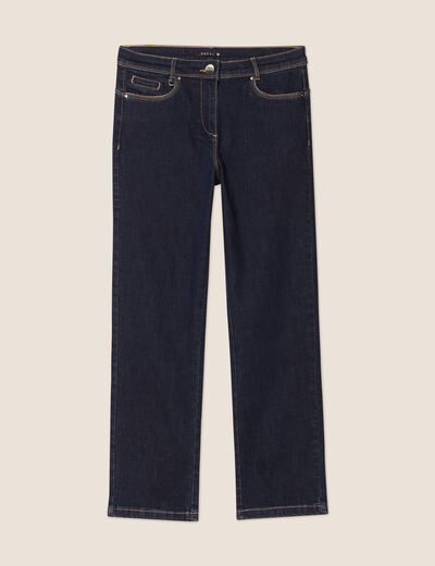 Jean droit 7/8ème denim brut femme