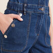Combinaison pantalon en jean denim stone femme
