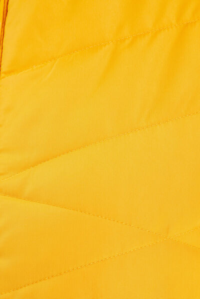 Doudoune droite jaune or femme