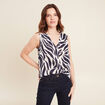 Blouse sans manches bleu foncé femme