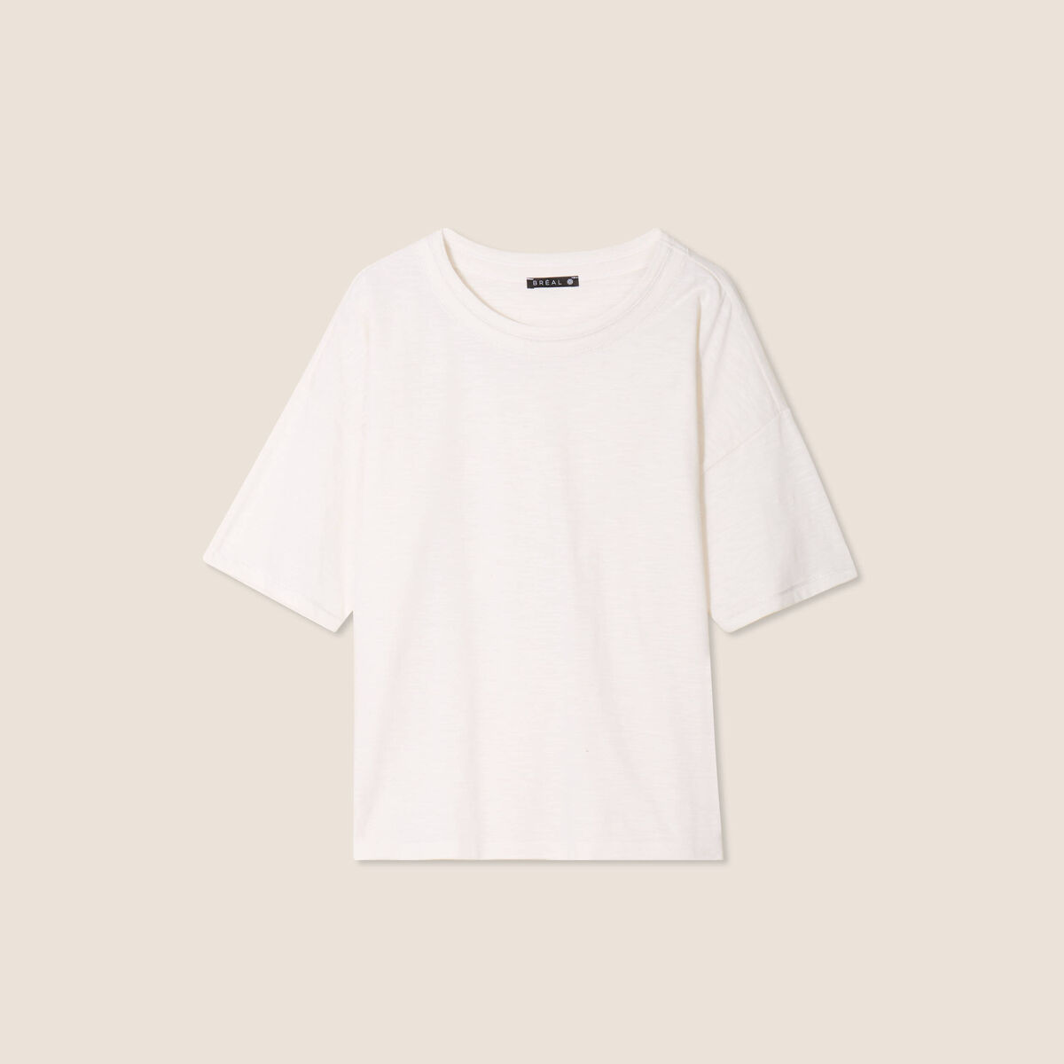 T-shirt manches courtes ecru femme