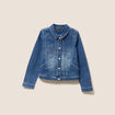 Veste jean ajustée manches longues denim double stone femme