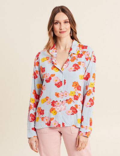 Chemise manches longues rouge clair femme