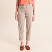 Pantalon coupe mom 7/8&egrave;me marron femme