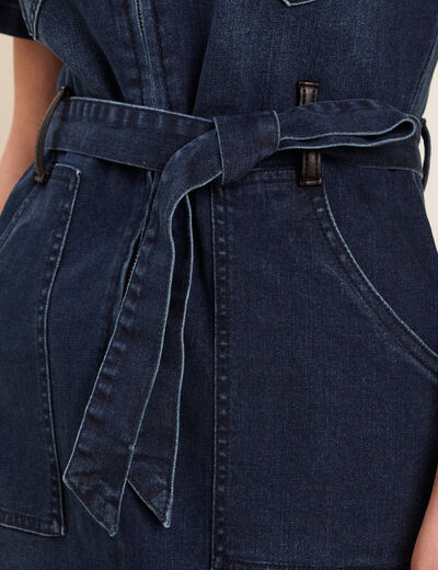 Robe ajustée en jean denim brut femme
