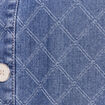 Veste courte droite en jean doubl&eacute;e denim stone femme
