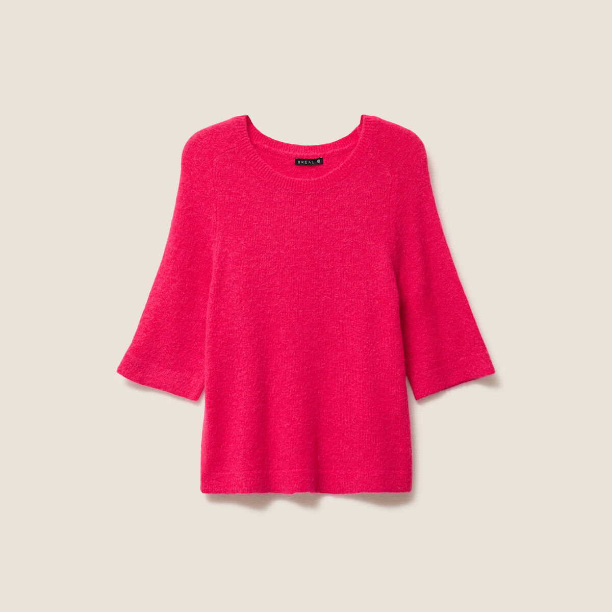 Pull col bateau rose femme
