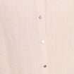 Chemise col montant manches 3/4 ivoire femme