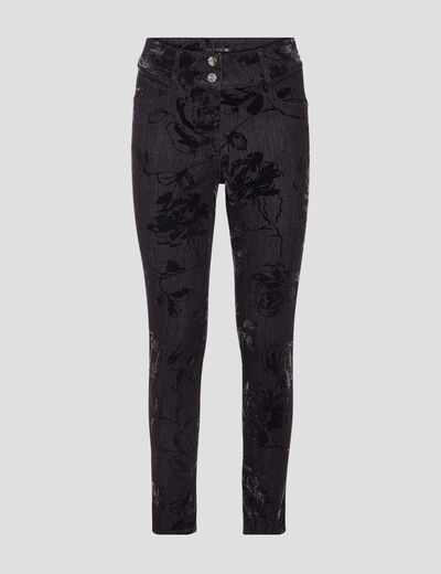 Jean ajusté taille standard denim gris femme