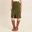 Jupe crayon vert olive femme