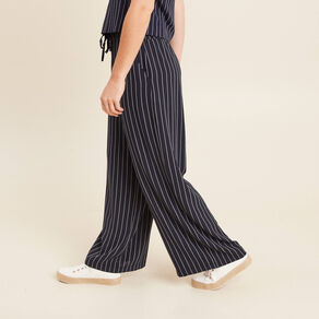 pantalon large taille haute bleu fonce femme Pantalon large taille haute bleu foncé femme