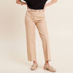 Pantalon flare 7/8&egrave;me beige femme