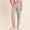 Pantalon large 7/8&egrave;me doubl&eacute; aspect lin vert clair femme
