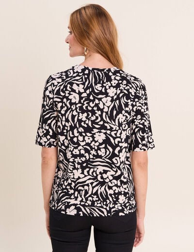 T-shirt en coton biologique noir femme