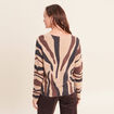 Pull manches longues marron femme