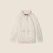 Parka d&eacute;perlante cintr&eacute;e lien &agrave; coulisse sable femme
