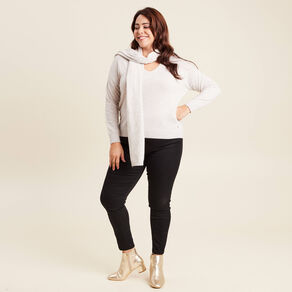pull en cachemire manches longues gris clair femme Pull en cachemire manches longues gris clair femme