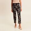 Pantalon droit réversible noir femme