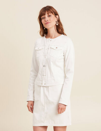 Veste réversible cintrée blanc femme