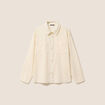 Chemise ample en velours milleraie ecru femme