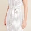 Robe droite courte doublée gris foncé femme