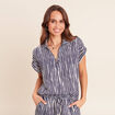 Blouse fluide manches courtes blanc femme