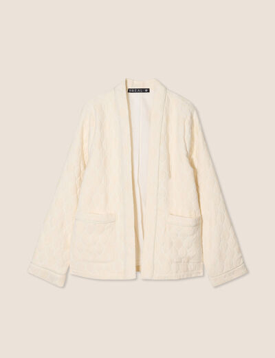 Veste matelassée ecru femme