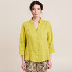Chemise manches 3/4 vert anis femme