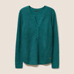 Pull manches longues vert fonc&eacute; femme