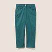 Pantacourt droit taille standard vert femme