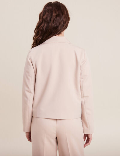Veste tailleur courte sable femme