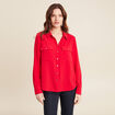 Chemise manches longues rouge femme