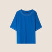 T-shirt manches courtes bleu femme