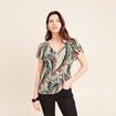 T-shirt manches courtes vert femme